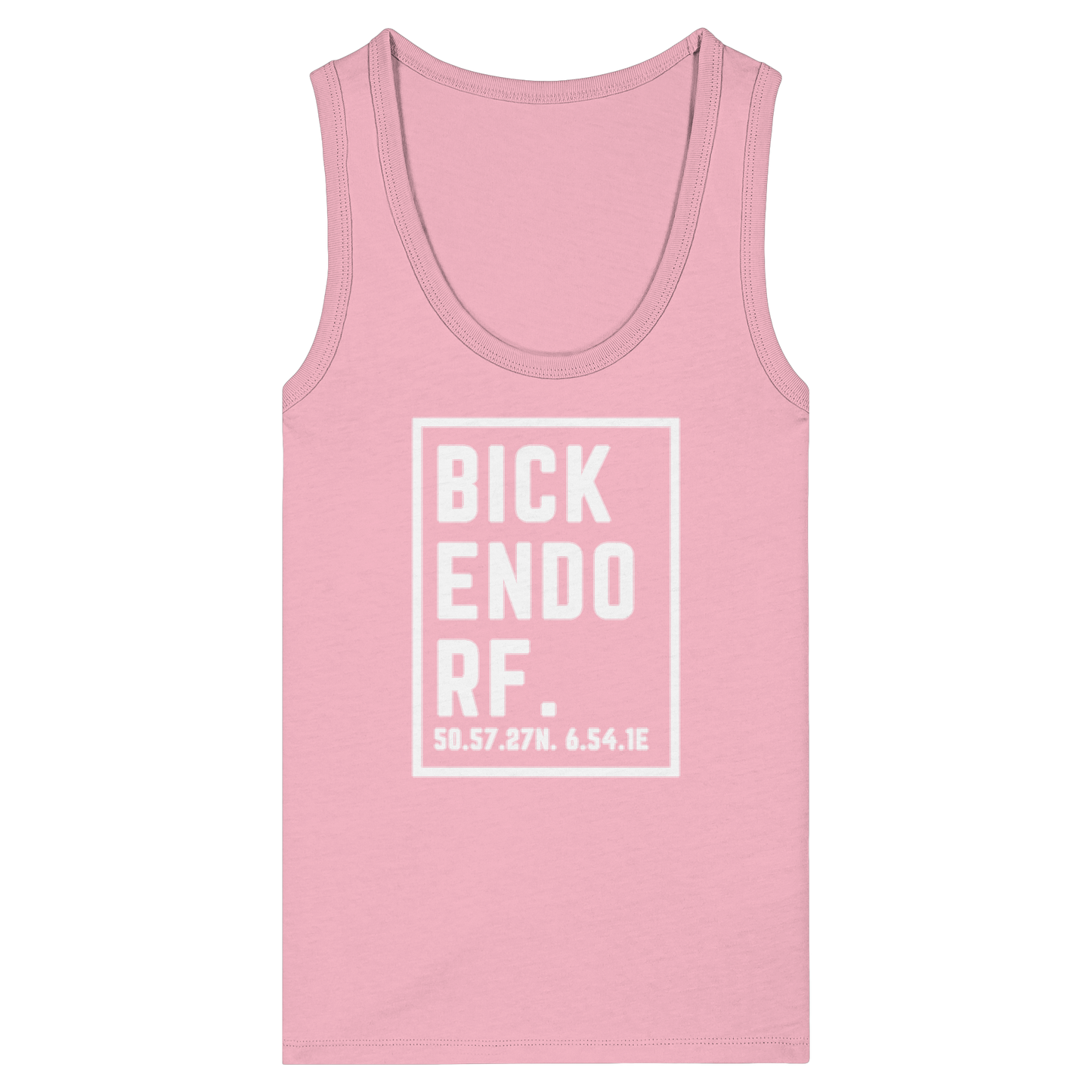 Bickendorf Koordinaten (großer Druck auf der Brust) - Womens Organic Fitted Tank Top