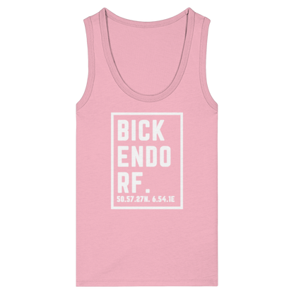 Bickendorf Koordinaten (großer Druck auf der Brust) - Womens Organic Fitted Tank Top