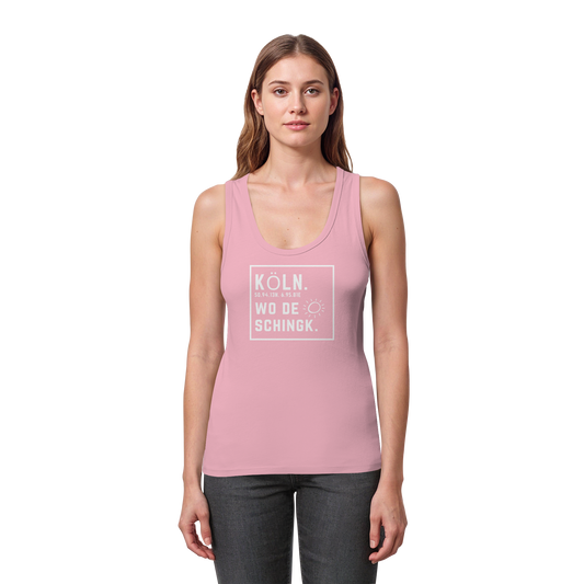 Wo de Sonn schingk - Köln Druck - Womens Organic Fitted Tank Top