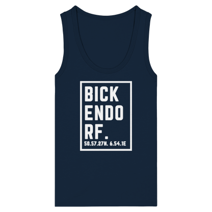Bickendorf Koordinaten (großer Druck auf der Brust) - Womens Organic Fitted Tank Top