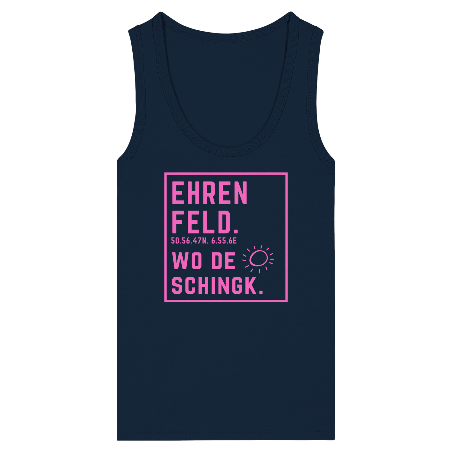 Wo de Sonn schingk - Ehrenfeld Druck   - Womens Organic Fitted Tank Top