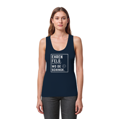 Wo de Sonn schingk - Ehrenfeld Druck - Womens Organic Fitted Tank Top
