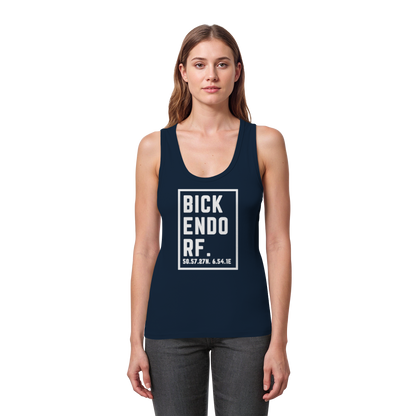 Bickendorf Koordinaten (großer Druck auf der Brust) - Womens Organic Fitted Tank Top