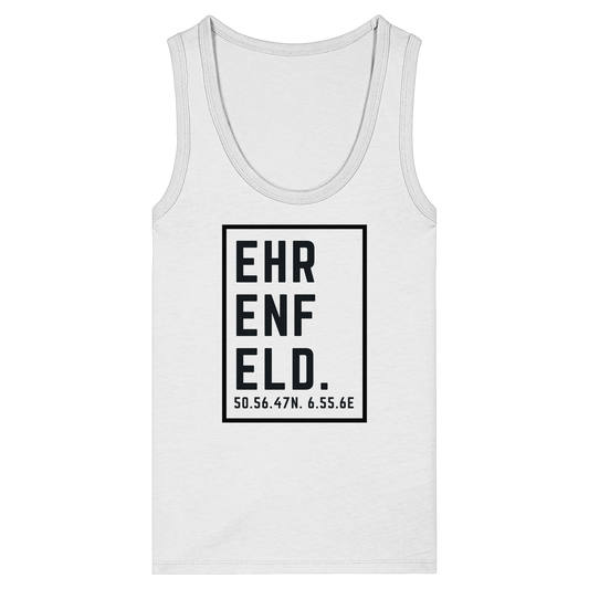 Ehrenfeld Koordinaten (großer Druck auf der Brust) - Womens Organic Fitted Tank Top