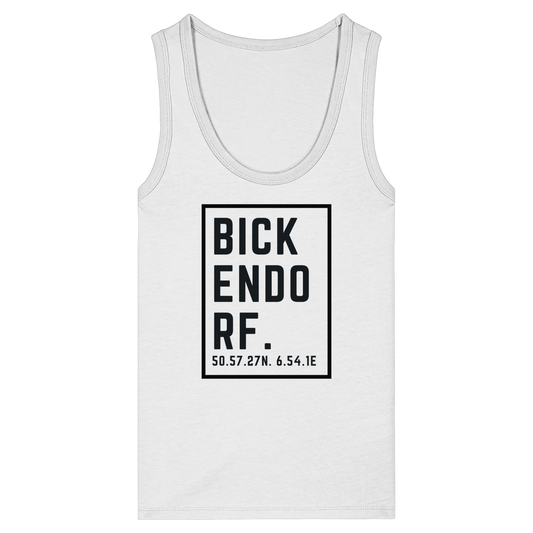 Bickendorf Koordinaten (großer Druck auf der Brust) - Womens Organic Fitted Tank Top