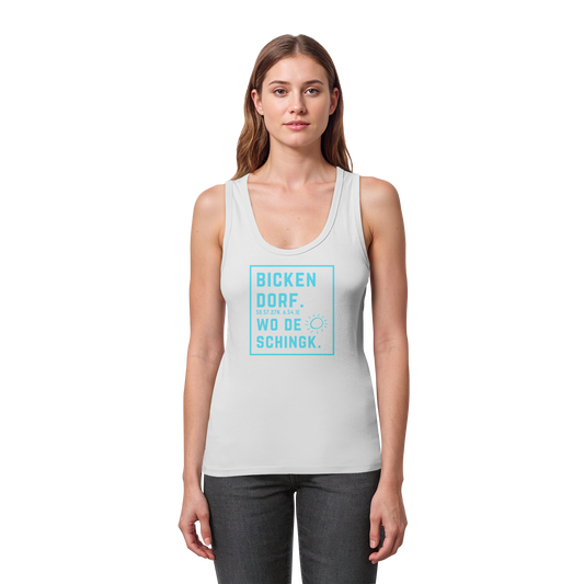Wo de Sonn schingk - Bickendorf Druck - Womens Organic Fitted Tank Top