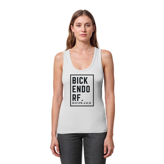 Bickendorf Koordinaten (großer Druck auf der Brust) - Womens Organic Fitted Tank Top