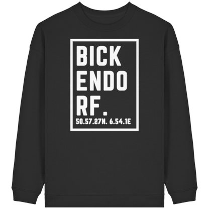 Bickendorf Koordinaten (großer Druck auf der Brust) - Womens Organic Oversized Sweatshirt