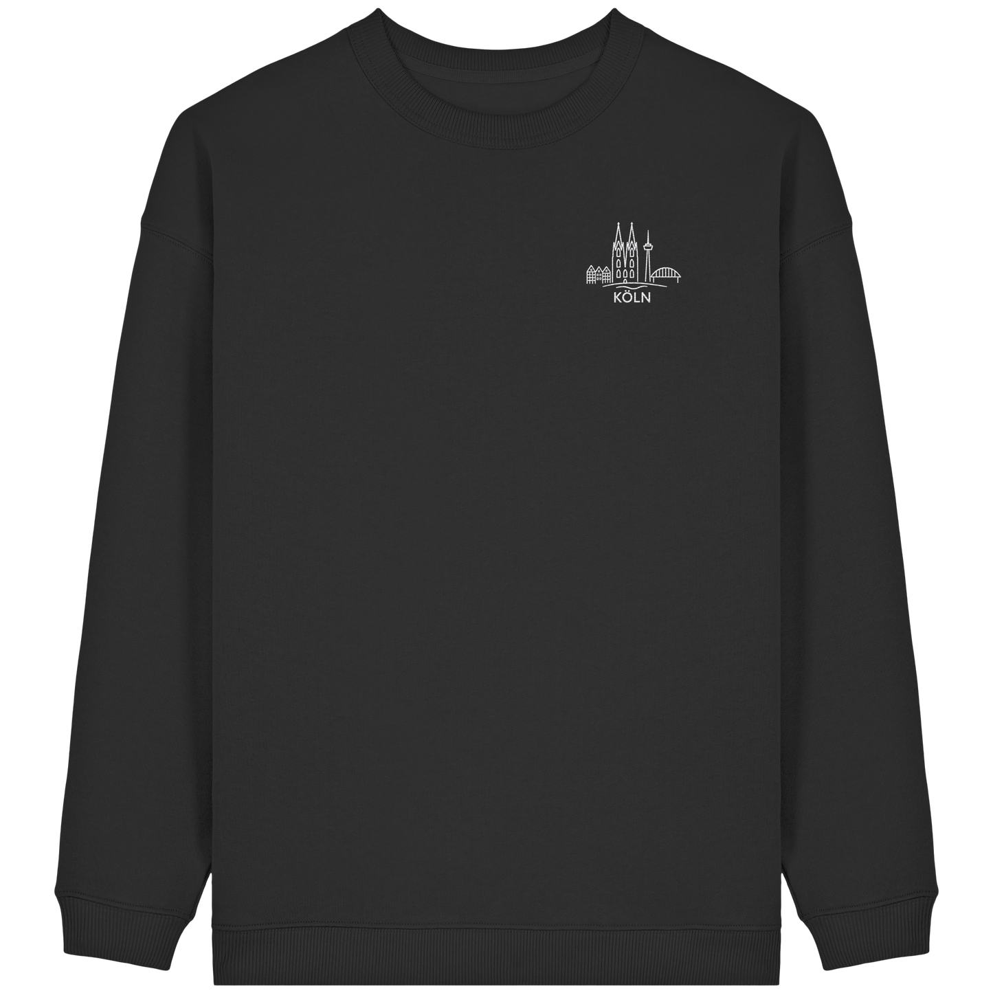 Köln Skyline Stick - Womens Organic Oversized Sweatshirt