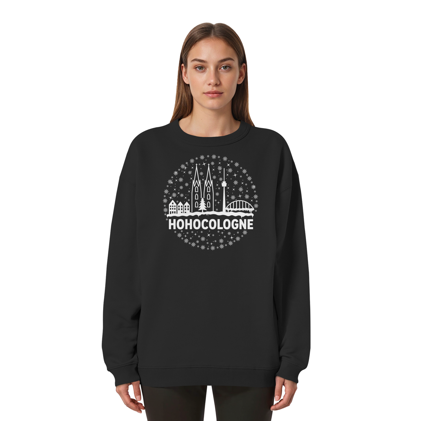 HOHOCologne Druck - Womens Organic Oversized Sweatshirt
