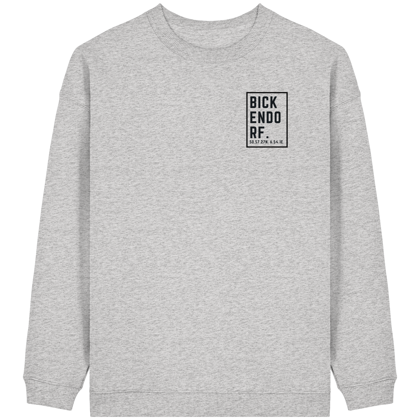 Bickendorf Koordinaten (kleiner Druck auf der Brust) - Womens Organic Oversized Sweatshirt