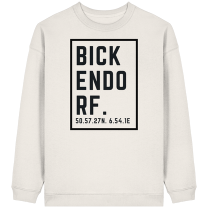 Bickendorf Koordinaten (großer Druck auf der Brust) - Womens Organic Oversized Sweatshirt
