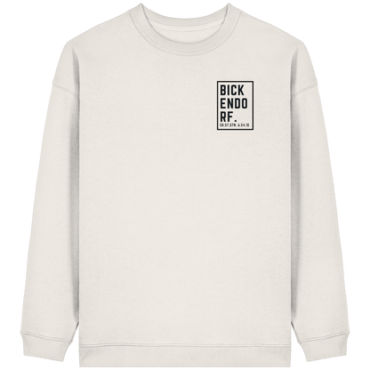 Bickendorf Koordinaten (kleiner Druck auf der Brust) - Womens Organic Oversized Sweatshirt