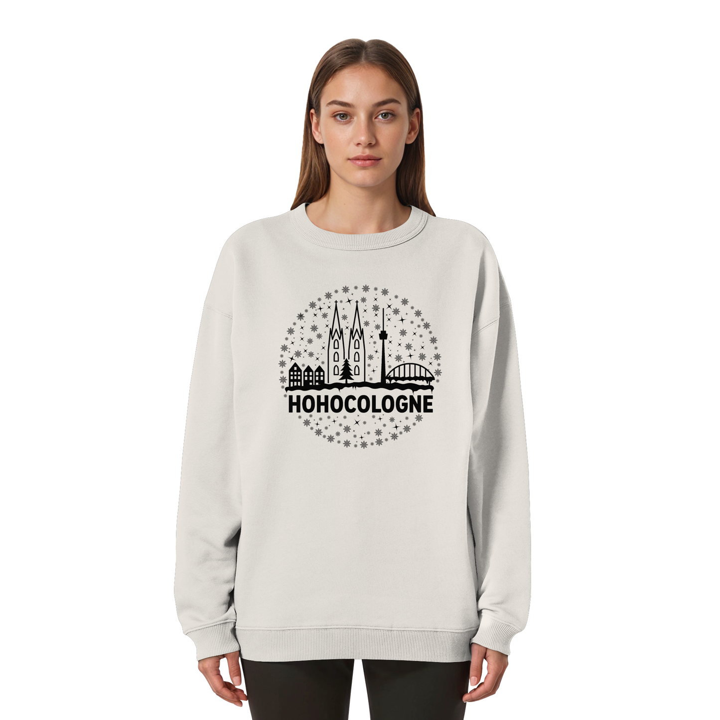 HOHOCologne Druck - Womens Organic Oversized Sweatshirt
