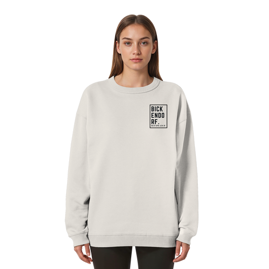 Bickendorf Koordinaten (kleiner Druck auf der Brust) - Womens Organic Oversized Sweatshirt