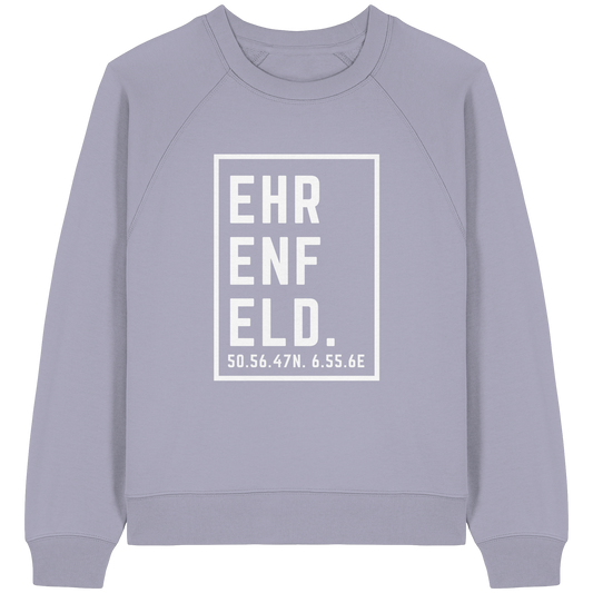 Ehrenfeld Koordinaten (großer Druck auf der Brust) - Womens Organic Raglan Sweatshirt