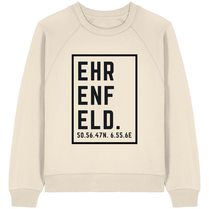 Ehrenfeld Koordinaten (großer Druck auf der Brust) - Womens Organic Raglan Sweatshirt