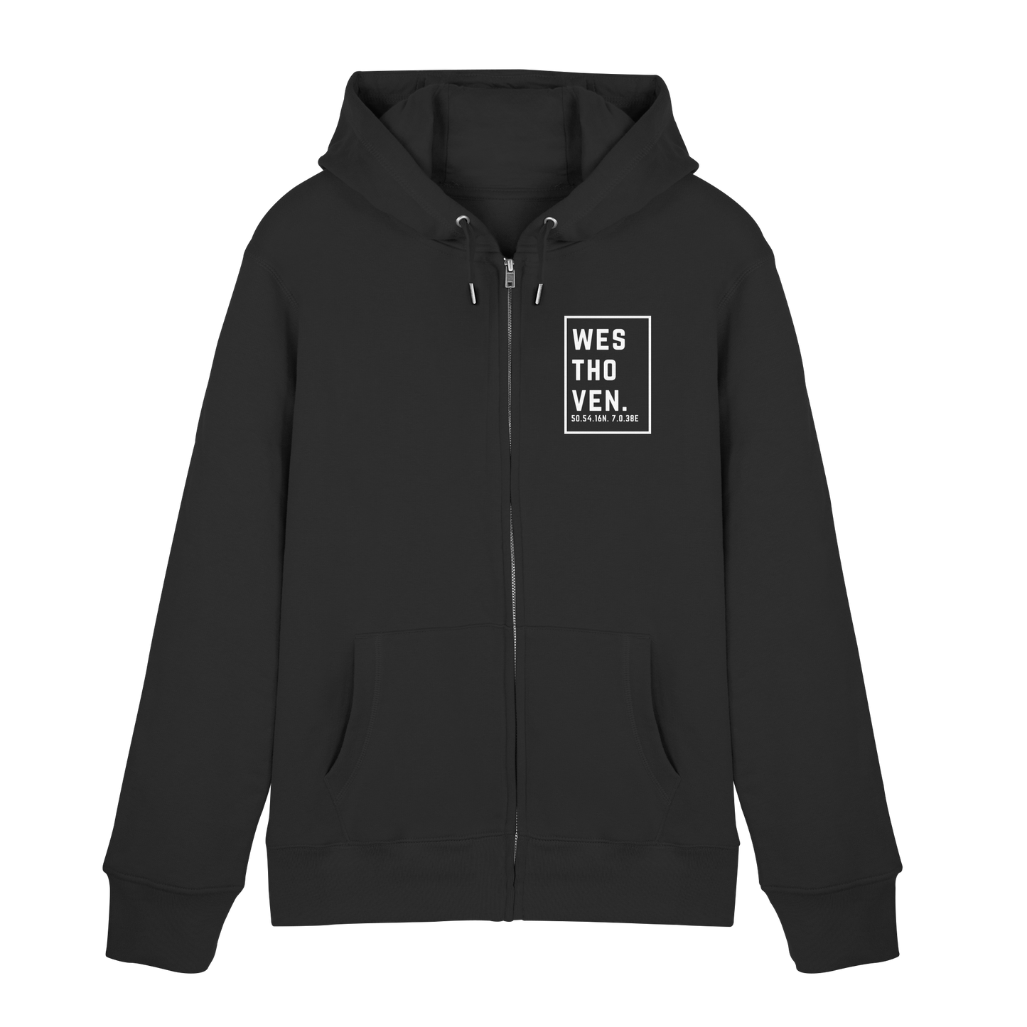 Westhoven Koordinaten (kleiner Druck auf der Brust) - Zipper